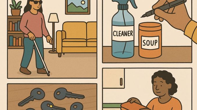 چگونه در صورت کم بینایی در خانه منظم بمانیم؟