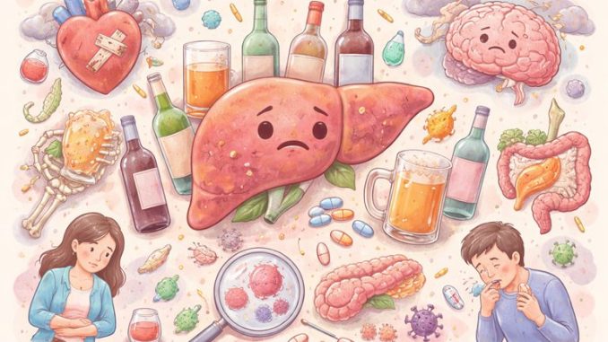 خطرات سلامتی مصرف سنگین و مزمن الکل