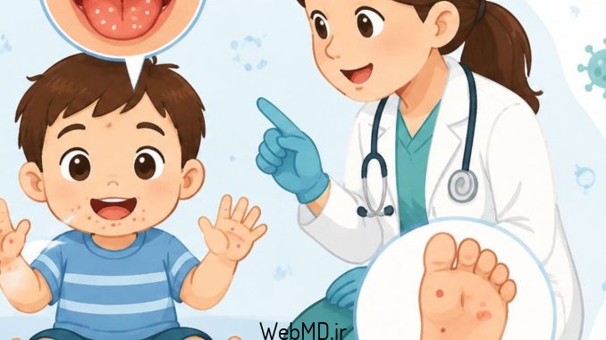 بیماری دست، پا و دهان بیماری دست، پا و دهان (HFMD) توضیح داده شده است
