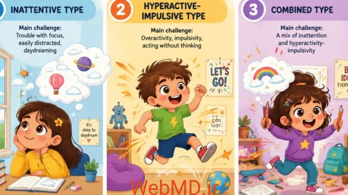 انواع ADHD