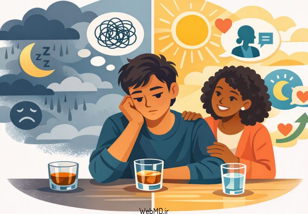 افراد مبتلا به افسردگی و اضطراب ممکن است برای کاهش علائم از الکل استفاده کنند، اما مصرف بیش از حد الکل میتواند سلامت روان شما را نیز بدتر کند.