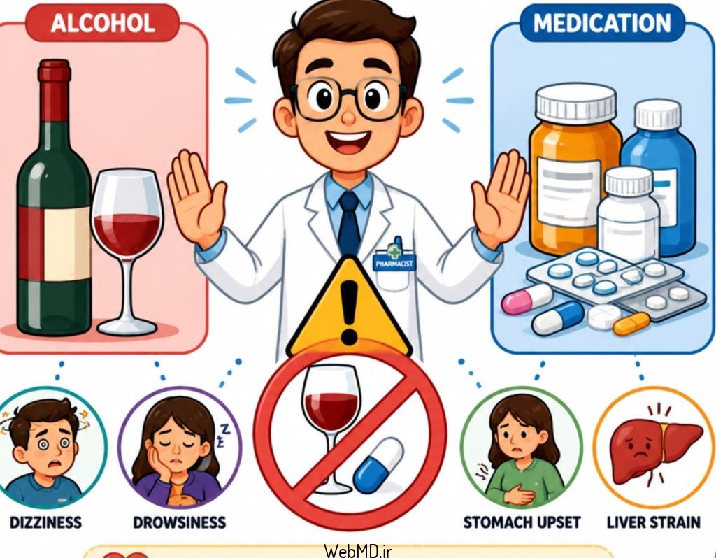 صدها داروی تجویزی و بدون نسخه رایج ممکن است با الکل تداخل داشته باشند.