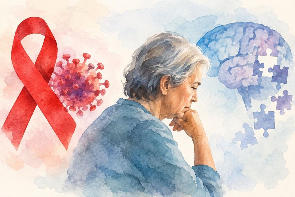 در مراحل پیشرفته عفونت HIV، ممکن است کاهش توانایی‌های ذهنی و بدتر شدن مهارت‌های حرکتی ایجاد شود. هنگامی که ویروس سیستم عصبی را درگیر می‌کند، می‌تواند به مغز آسیب برساند و باعث ایجاد اختلالات عصبی‌ شناختی مرتبط با HIV (HIV-associated neurocognitive disorders یا HAND) شود.